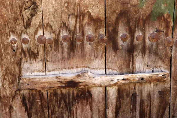 Close Texture Old Weathered Wooden Door — 图库照片