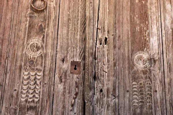 Close Marrom Textura Porta Madeira — Fotografia de Stock