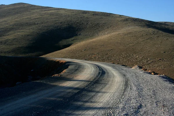 Road Winds Foot Mountain — Zdjęcie stockowe