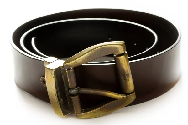 Leather Belt White Background — Stock Photo, Image