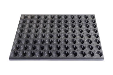 Beyaz arka planda kek kalıbı. Meslekler: Pastane.