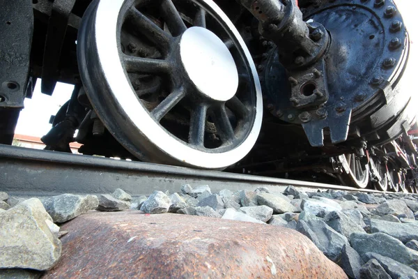 Old Train Wheels Railway — Fotografia de Stock