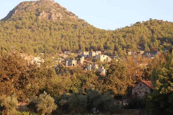 Türkiye Terk Edilmiş Bir Köy Fethiye Kayakoy - Stok İmaj