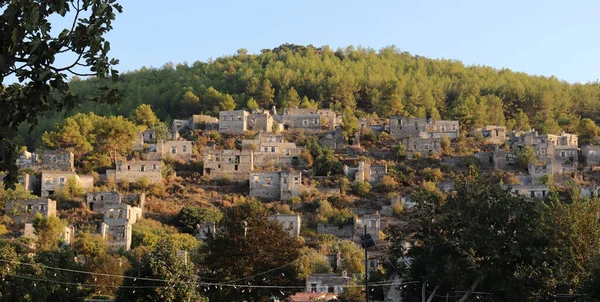 Заброшенная Деревня Турции Каякой Фетхие — стоковое фото