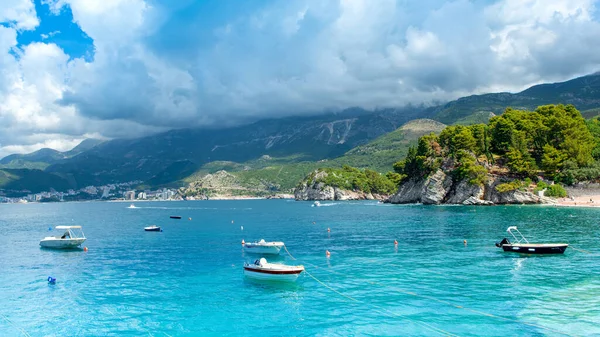 Budva Montenegro Maj 2022 Vackert Sommarlandskap Vid Adriatiska Kusten Budvas — Stockfoto