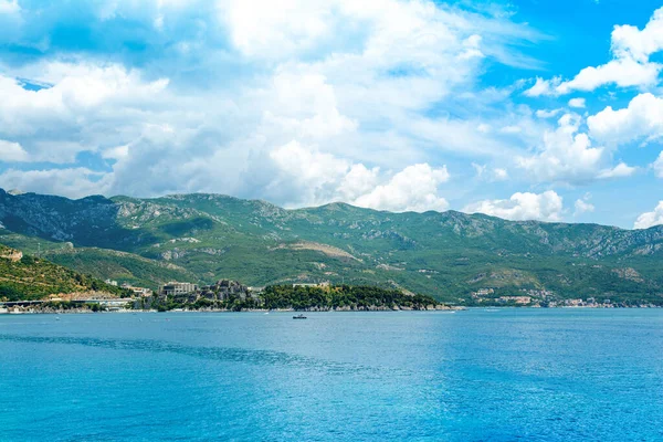 Prachtige Panoramische Zomer Landschap Van Adriatische Kust Budva Riviera Montenegro — Stockfoto