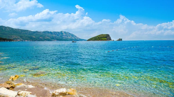 Beautiful Summer Landscape Zavala Peninsula Budva City Coast Adriatic Sea — Stock Photo, Image
