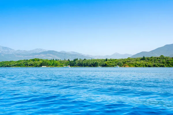 Красивый Летний Пейзаж Побережья Которского Залива Бока Бей Черногория — стоковое фото