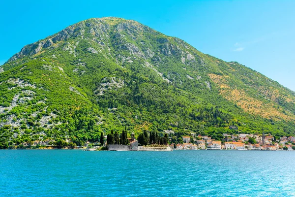 Prachtig Zomers Landschap Aan Kust Van Baai Van Kotor Boka — Stockfoto