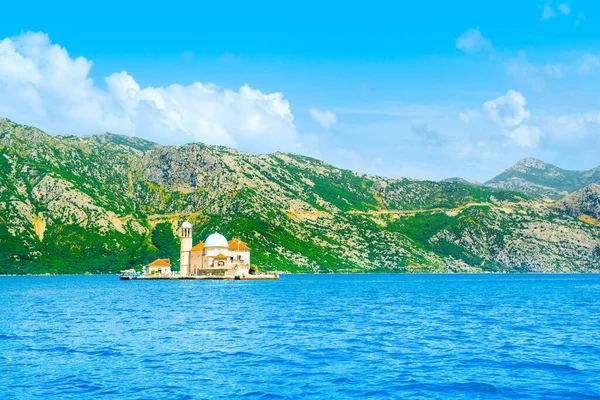 Landscape Bay Kotor Coastline Boka Bay View Roman Catholic Church — Foto Stock