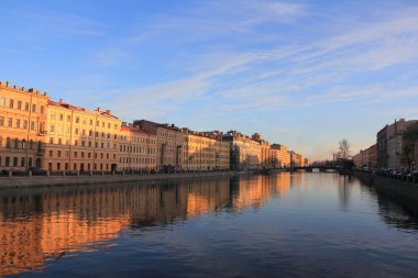nehir ve köprü, sankt petersburg