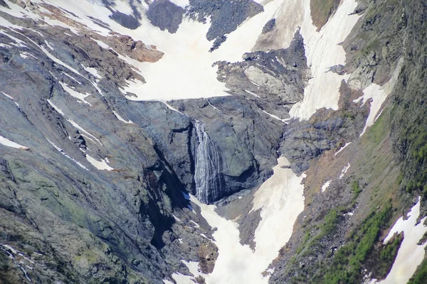 Sneeuw bergen waterval textuur — Stockfoto