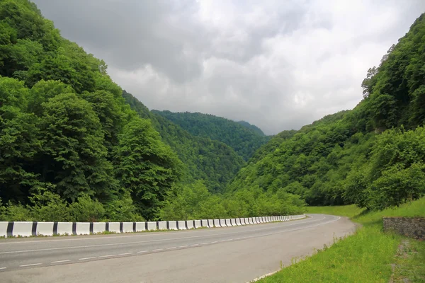 Paisagem de verão com montanhas verdes do Cáucaso — Fotografia de Stock
