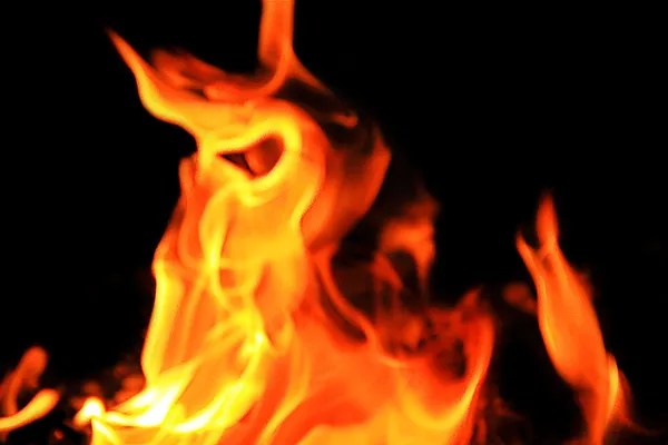 Picture with red flame on the black background — Stock Photo, Image