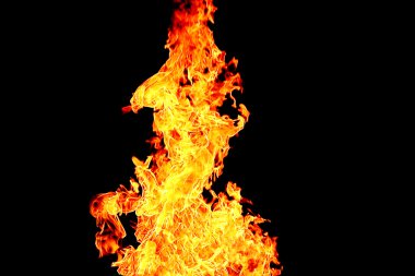 siyah zemin üzerine kırmızı alev