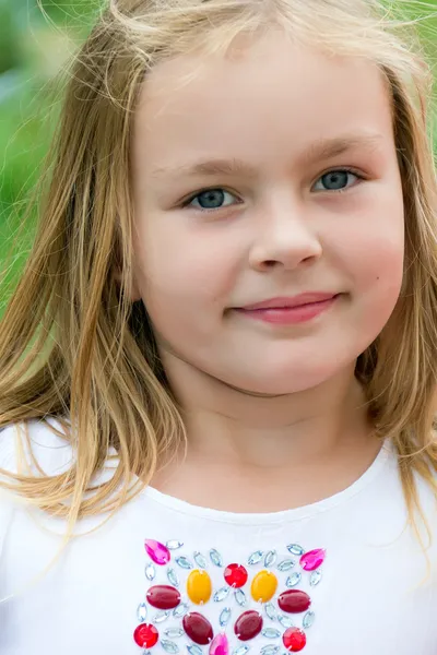 Cute girl five years old — Stock Photo, Image