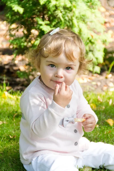 Cute thinking infant — Stock Photo, Image