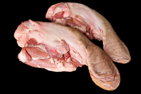 Raw pork tongue — Stock Photo, Image