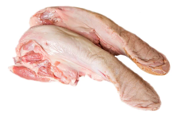 Raw pork tongue — Stock Photo, Image