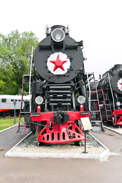 Locomotiva rutieră feroviară — Fotografie, imagine de stoc