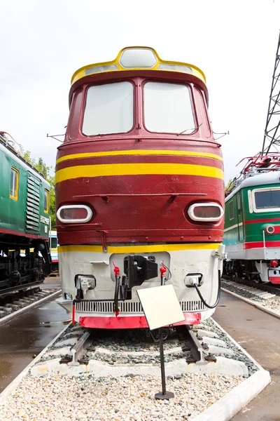 Locomotiva rodoviária ferroviária — Fotografia de Stock