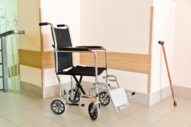 Hospital corridor interior without sicks clipart