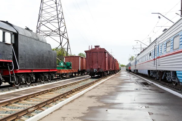 Spoor weg coach — Stockfoto