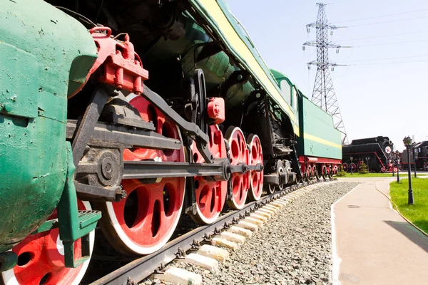 Spoor weg locomotief — Stockfoto