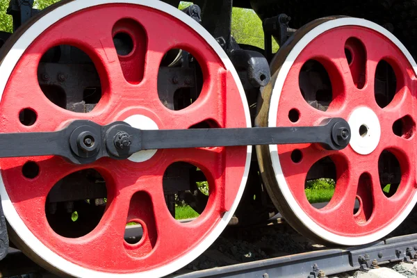 Ancienne roue de train — Photo