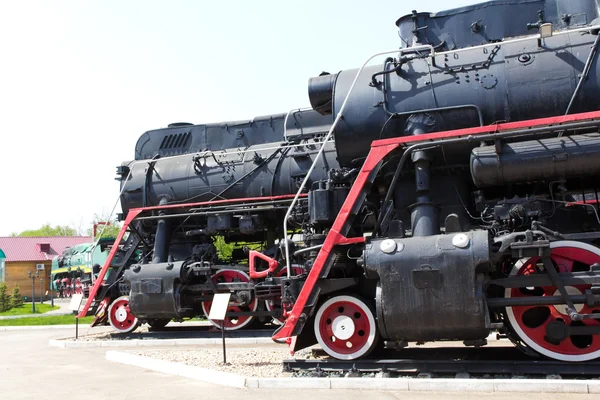 Locomotiva rodoviária ferroviária — Fotografia de Stock