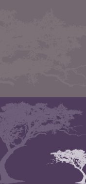 Menekşe arka plan ağaç ile