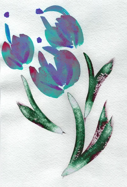 Ilustração aquarela floral — Fotografia de Stock