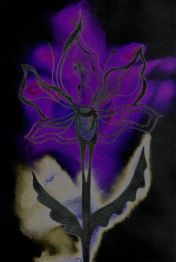 çiçek suluboya resim