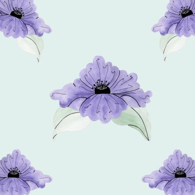 çiçek suluboya resim