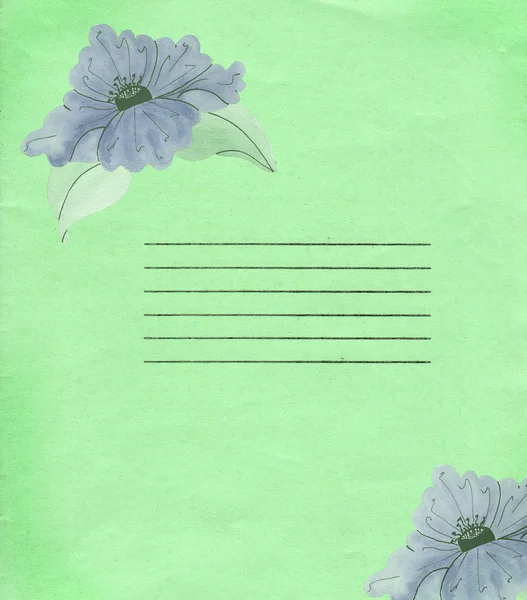 Blommig akvarell illustration — Stockfoto