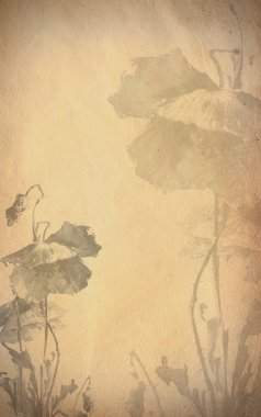 eski bir kağıt çiçek