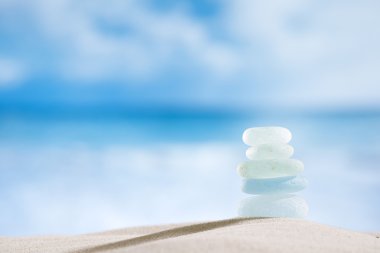 okyanus, plaj ve deniz manzarası ile deniz cam seaglass