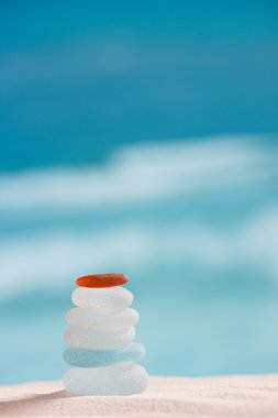 okyanus, plaj ve deniz manzarası ile deniz cam seaglass