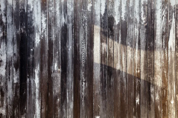 Aged painted wooden fence, naturally weathered — Stock Photo, Image