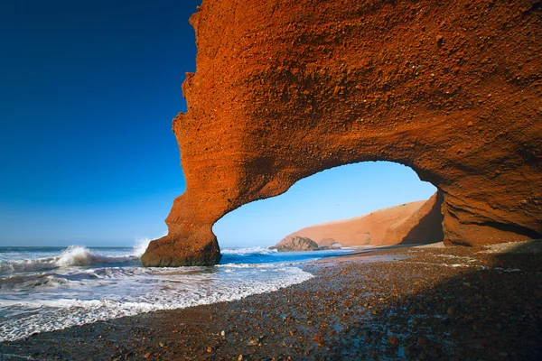 Arcs en pierre Legzira, Océan Atlantique, Maroc — Photo