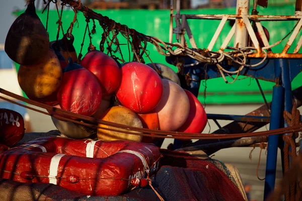 Szczegóły łodzie rybackie w porcie essaouira — Zdjęcie stockowe