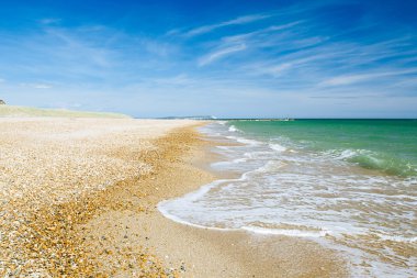 Bournemouth plaj ve kayalıklarla