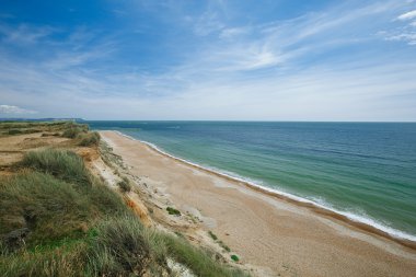 Bournemouth plaj ve kayalıklarla