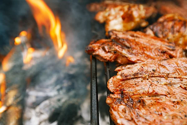 Frango e carne de bovino — Fotografia de Stock