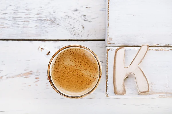 Ok işareti ile espresso kahve — Stok fotoğraf