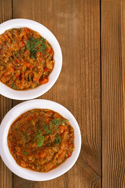 Caviale di melanzana con olio — Foto Stock