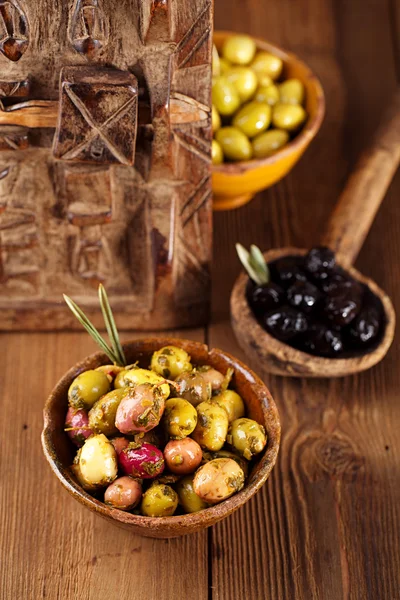 Marinated Olives in old spoon