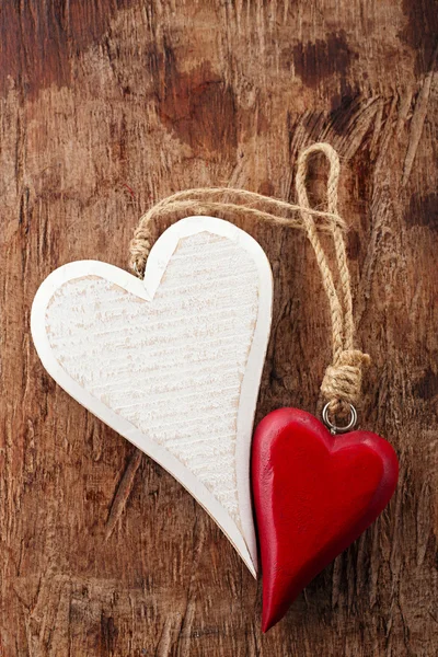 สองหัวใจไม้ — ภาพถ่ายสต็อก