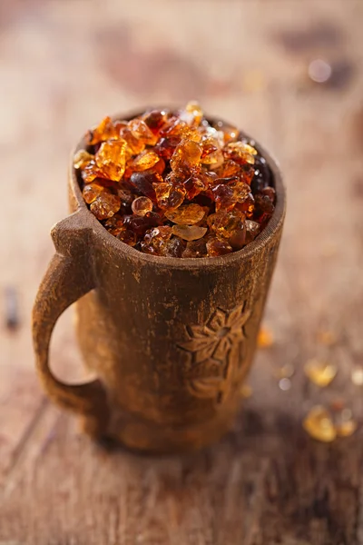 Gum arabic in bowl — Stock Photo, Image