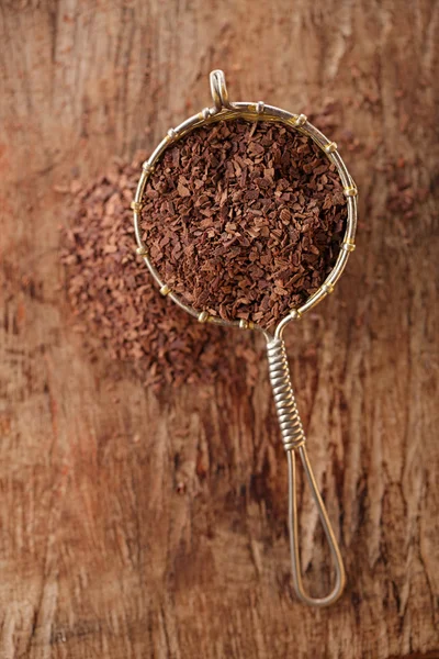 Sıcak çikolata pul biber lezzet eski rustik tarzı silv içinde — Stok fotoğraf